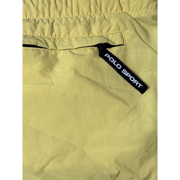 Rare Vintage POLO SPORT Ralph Lauren Logo Yellow Swimming Shorts Trunks 90s Sz M - Picture 8 of 10